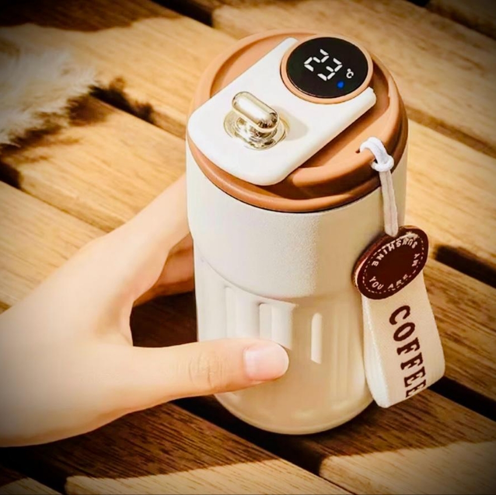 NEW, Intelligent 316 stainless steel insulated coffee cup outdoor 2 layer vacuum